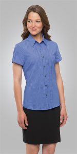 City Collection Stretch Spot S/S Blouse
